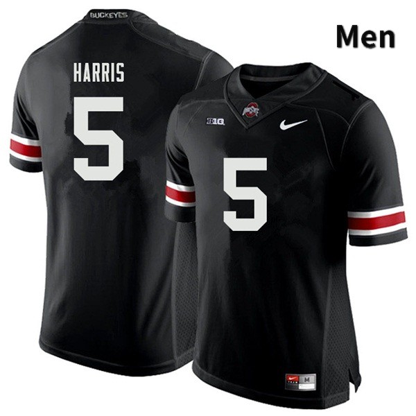 Ohio State Buckeyes Jaylen Harris Men's #5 Black Authentic Stitched College Football Jersey